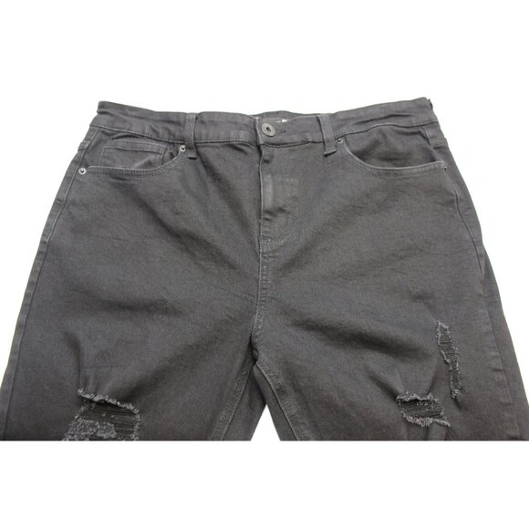 Hot Topic men's black destructed grunge slim fit stretch jeans 36 x 31 - Picture 11 of 14